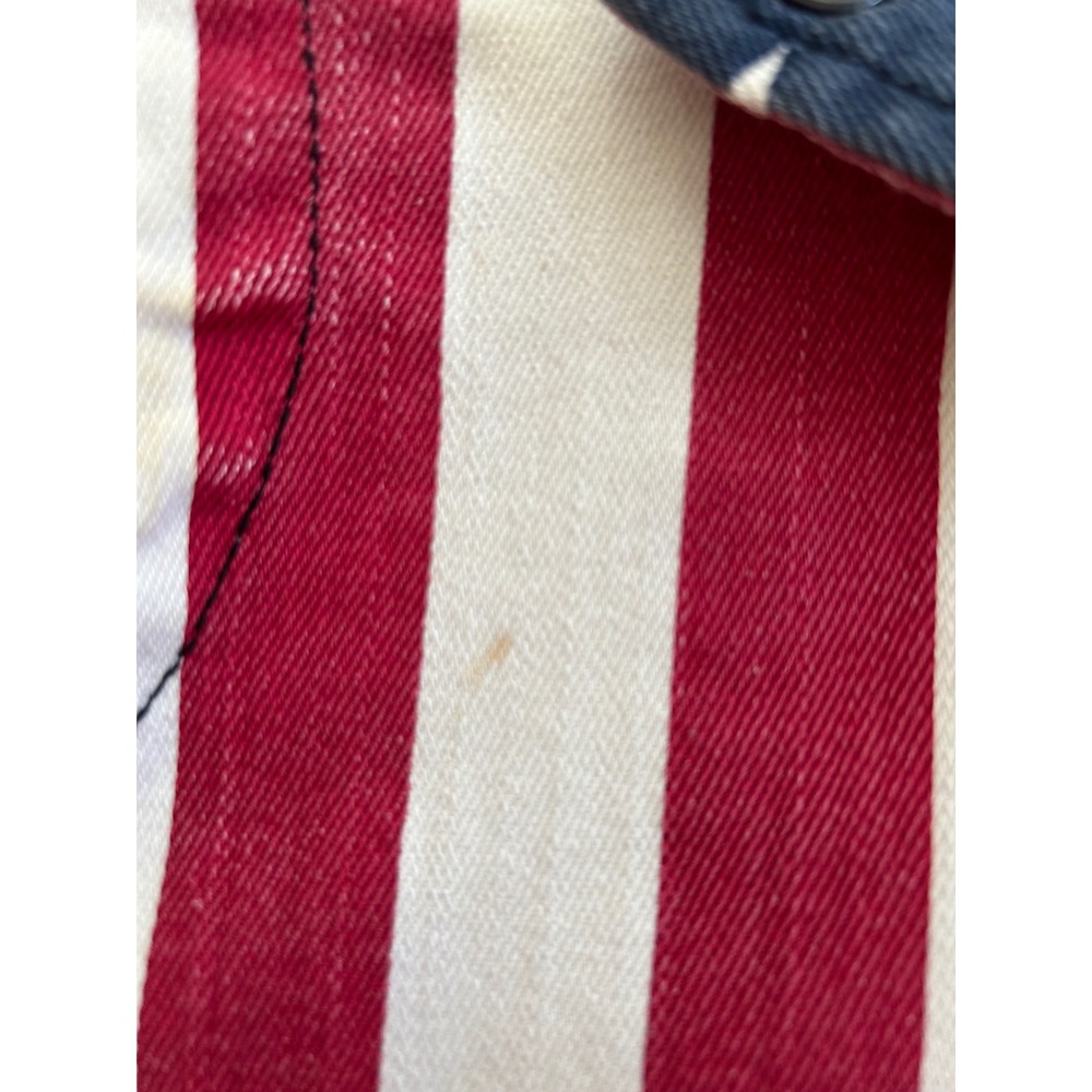 Lip‎ Service Cult Womans American Flag Denim Moto Vest Stars Stripes Medium Punk - Picture 8 of 8